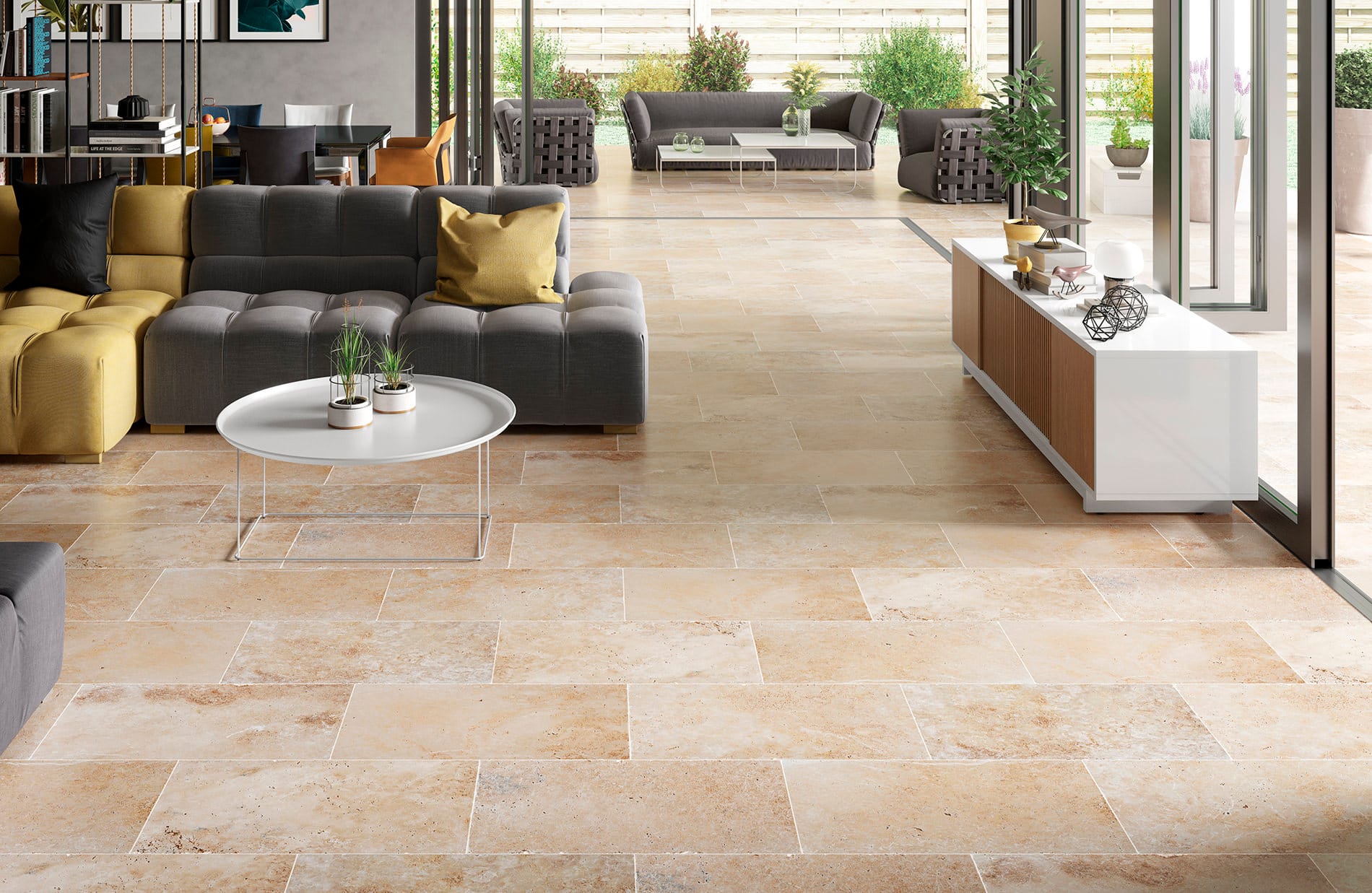 Tercocer. Travertine. Ambiente 3D.
